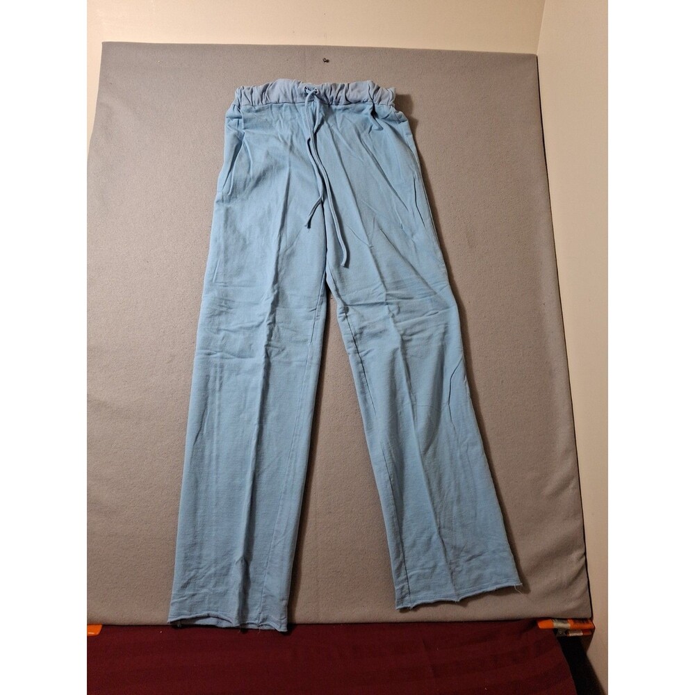 Liz & Jane Powder Blue Cotton Knit Wide Leg Palazzo Pants Women’s Medium Boho